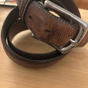 Johnston & Murphy Brown Leather Men’s Belt